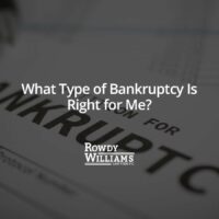 What Type of Bankruptcy Is Right for Me?